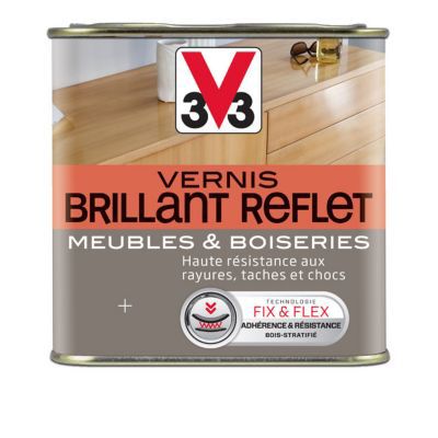 Vernis meubles et boiseries V33 incolore brillant 1L