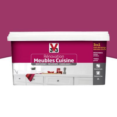 Peinture De Renovation Meubles Cuisine V33 Fushia Satin 2l Castorama