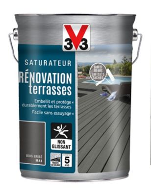 Saturateur extérieur terrasses et bardages Bois grisé V33 5L