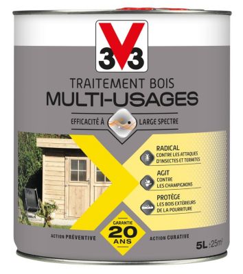 Traitement bois usages incolore V33