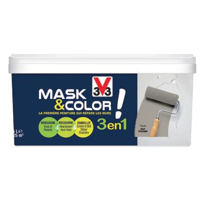 Peinture de rénovation multi-supports V33 Mask & color taupe mat 2,5L