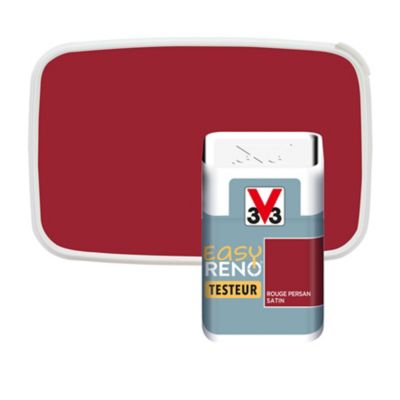 Testeur peinture de rénovation multi-supports V33 Easy Reno rouge persan satin 50ml