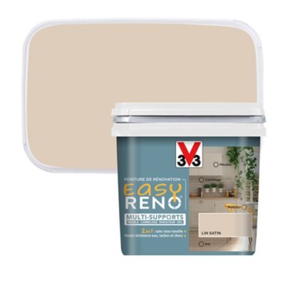 Peinture de rénovation multi-supports V33 Easy Reno lin satin 0,75L