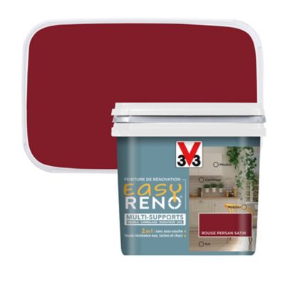 Peinture de rénovation multi-supports V33 Easy Reno rouge persan satin 0,75L