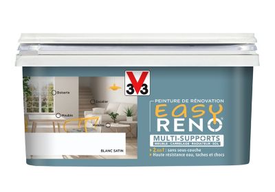 Peinture de rénovation multi-supports V33 Easy Reno blanc satin 2L
