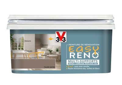 Peinture de rénovation multi-supports V33 Easy Reno taupe satin 2L