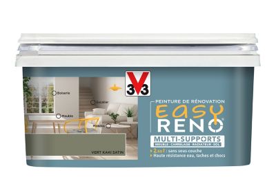 Peinture de rénovation multi-supports V33 Easy Reno vert kaki satin 2L