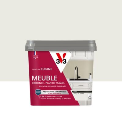 Peinture de rénovation meuble cuisine V33 voile de coton satin 750ml