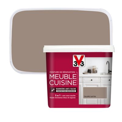 Peinture De Renovation Meuble Cuisine V33 Taupe Satin 750ml Castorama