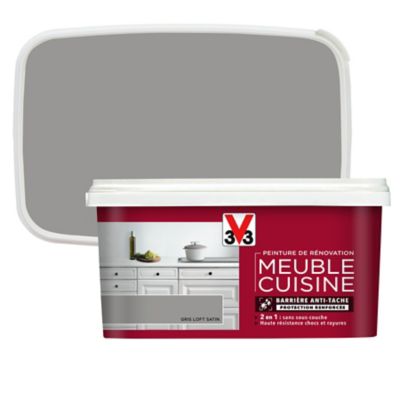 Peinture De Renovation Meuble Cuisine V33 Gris Loft Satin 2l Castorama