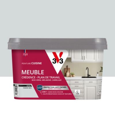 Peinture de rénovation meuble cuisine V33 tendre gris satin 2L