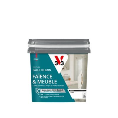 Peinture de rénovation faïence et meuble de salle de bain V33 satin 750ml
