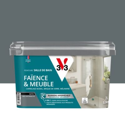 Peinture de rénovation faïence et meuble de salle de bain V33 satin