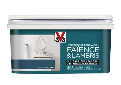 Peinture De Renovation Faience Et Lambris V33 Bleu Petrole Satin 2l Castorama