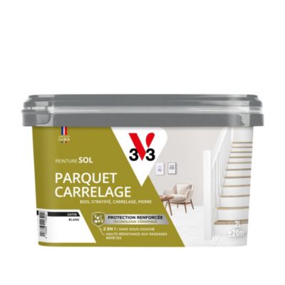 Peinture de rénovation sol parquet carrelage V33 satin