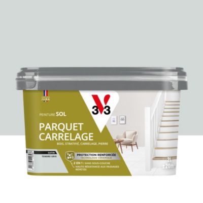 Peinture de rénovation sol parquet carrelage V33 tendre satin