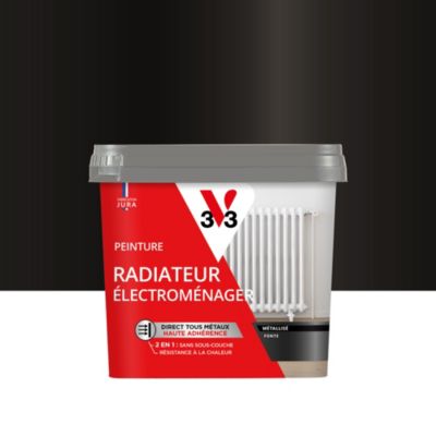 Peinture de rénovation radiateur électroménager V33 fonte métallisé