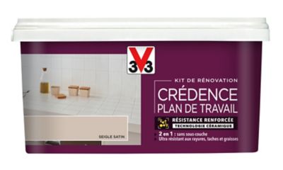 Kit de rénovation crédence plan de travail V33 seigle satin 1L