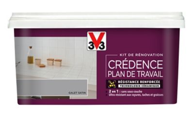 Kit de rénovation crédence plan de travail V33 galet satin 1L
