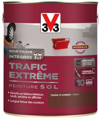 Peinture sol intérieur Trafic Extrême V33 terre ombre satiné 2,5L