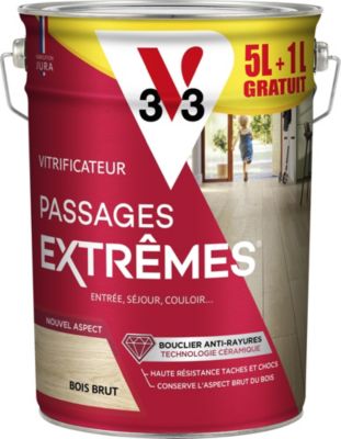 Vitrificateur passages extrêmes V33 bois brut 5L + 20% gratuits