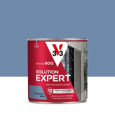 Peinture extérieure bois Solution expert bleu provence satin V33 500ml