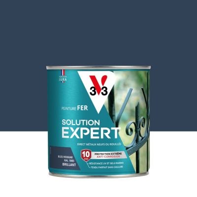 Peinture extérieure fer Solution expert bleu hoggar brillant V33 500ml