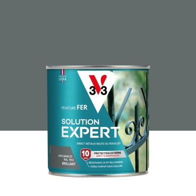 Peinture extérieure fer Solution expert gris basalte brillant V33 500ml