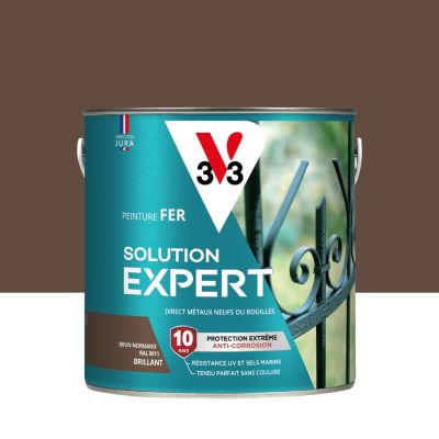 Peinture extérieure fer Solution expert brun normand brillant V33 2L