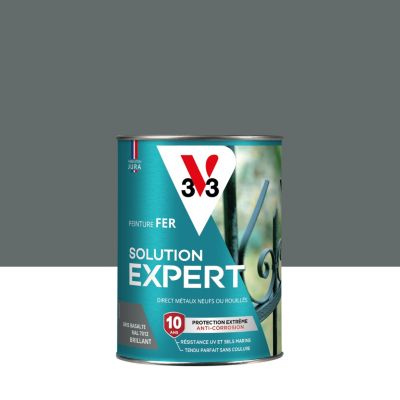 Peinture extérieure fer Solution expert gris basalte brillant V33 250ml