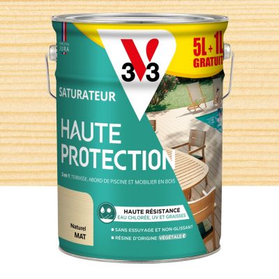 Saturateur extérieur Haute Protection V33 mat 5L + 20% gratuit