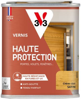 Vernis bois extérieur haute protection V33 chêne clair satin 250ml