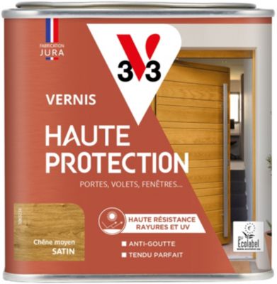 Vernis bois extérieur haute protection V33 chêne moyen satin 500ml