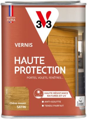 Vernis bois extérieur haute protection V33 chêne moyen satin 1l