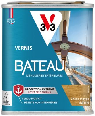 Vernis bois extérieur bateau V33 chêne moyen satin 250ml