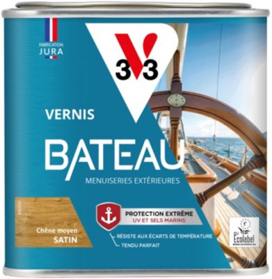 Vernis bois extérieur bateau V33 chêne moyen satin 500ml