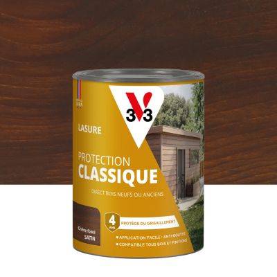 Lasure extérieure Haute Protection Protection Classique V33 chêne satin 750ml