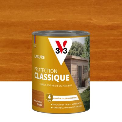 Lasure extérieure Haute Protection Protection Classique V33 pin d'orégon satin 750ml