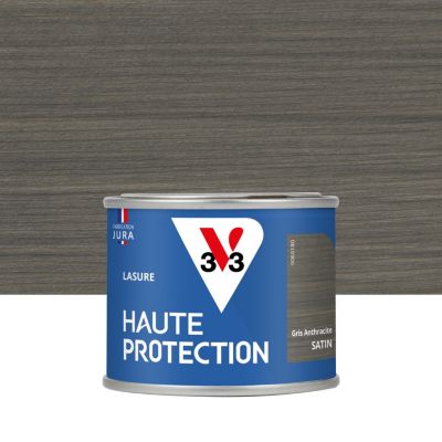 Lasure extérieure Haute Protection V33 gris anthracite satin 125ml