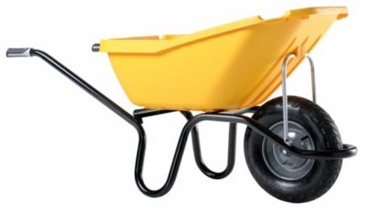 Haemmerlin Brouette Pick Up 110 jaune roue gonflée