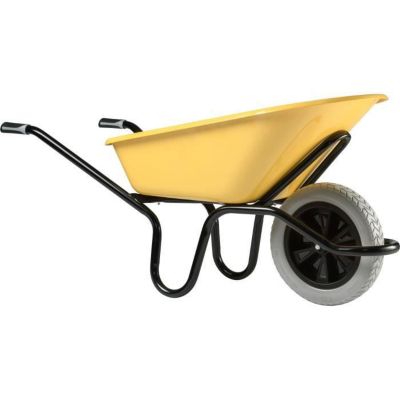 HAEMMERLIN Brouette Bati Plus Roue increvable Caisse jaune 110 Charge utile 250 kg
