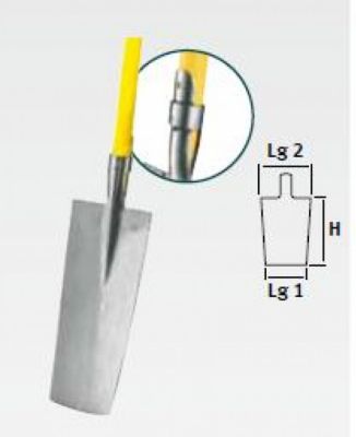 LEBORGNE Louchet de pépiniériste 36cm avec manche béquille Novagrip
