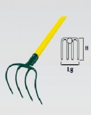 Leborgne Croc à fumier 4 dents douille sans manche