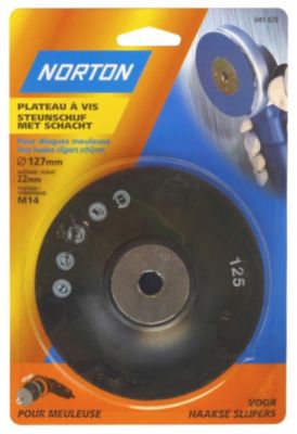 Norton Plateau de ponçage D. 125 mm pour meuleuse