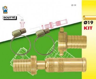 Kit darrosage 3 pièces pour tuyau Ø19 Boutté