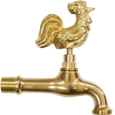 Boutté Robinet de jardin animal Coq entrée mâle 15x21, M20x27 livré avec rosace - vue 3