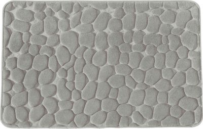 Tapis de bain antidérapant à mémoire de forme 50x80 cm, perle, Levasseur Mineral