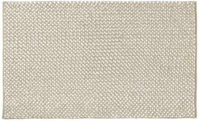 Tapis de salle de bains à bouclettes 60x90 cm écru