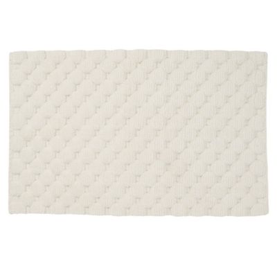 Tapis de bain 50x80 cm en coton, coloris ivoire, Boudoir