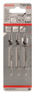 Lames de scie sauteuse Bosch T 101 AO pour bois tendre 3 pièces - vue 2